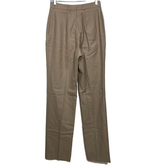 Kreeger & Sons 100% Pure Wool Dress Pants Women’s Size 26W X 36 Inseam Tan Pleat - Picture 5 of 7
